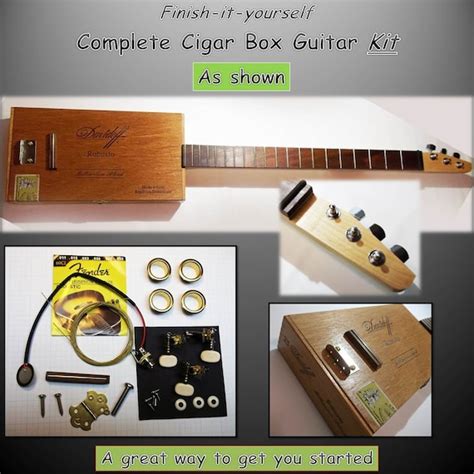 how to install electric guitar neck on cigar box|cigar box guitar kit complete.